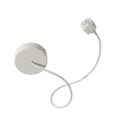 Voeding met ronde bevestigingsplaat voor 1-fase rail wit - Iconic