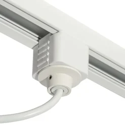 Voeding met ronde bevestigingsplaat voor 1-fase rail wit - Iconic