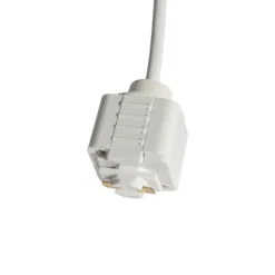 Voeding met ronde bevestigingsplaat voor 1-fase rail wit - Iconic