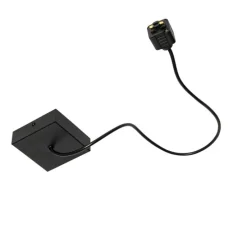 Voeding met vierkante bevestigingsplaat voor 1-fase rail zwart - Iconic