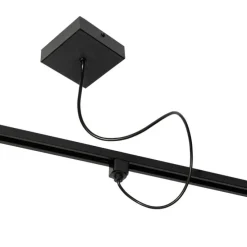 Voeding met vierkante bevestigingsplaat voor 1-fase rail zwart - Iconic