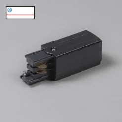 Voeding voor 3-fase rail rechts zwart - 3-Phase