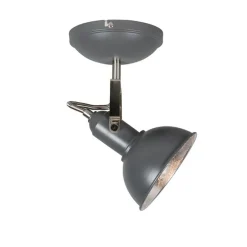 Wand- en plafondspot antraciet 1-lichts draai- en kantelbaar - Tommy 1