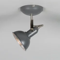 Wand- en plafondspot antraciet 1-lichts draai- en kantelbaar - Tommy 1