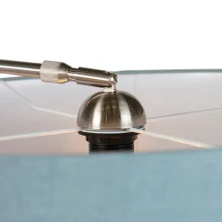 Wandbooglamp staal met kap blauw 50/50/25 verstelbaar