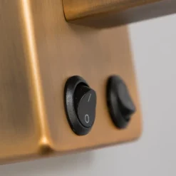 Wandlamp brons incl. LED met leesarm - Brescia Combi