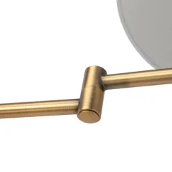 Wandlamp brons met witte kap en verstelbare arm - Ladas Deluxe