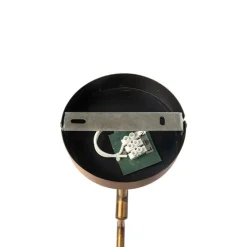 Wandlamp brons met witte kap en verstelbare arm - Ladas Deluxe