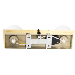 Wandlamp goud 28 cm IP44 2-lichts met schakelaar - Cederic