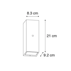 Wandlamp grijs 2-lichts IP44 met schemersensor - Baleno