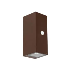 Wandlamp roestbruin 2-lichts AR70 IP44 met bewegingssensor - Baleno