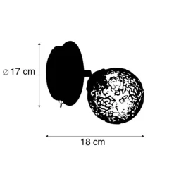 Wandlamp roestbruin verstelbaar met schakelaar - Kreta