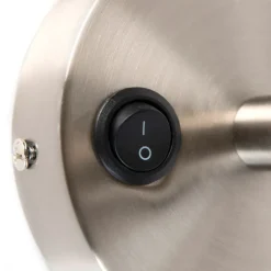 Wandlamp staal met leeslamp en kap velours 20/20/20 blauw