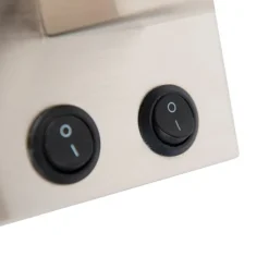 Wandlamp staal met velours kap bloemen met goud - Brescia