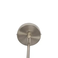 Wandlamp staal met witte kap en verstelbare arm - Ladas Deluxe