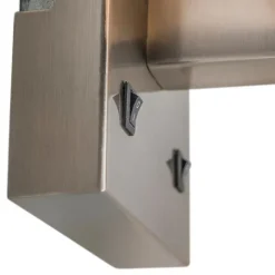 Wandlamp staal met zwarte kap en leesarm incl. LED - Bergamo