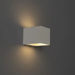 Wandlamp wit incl. LED en touch dimmer oplaadbaar - Joris