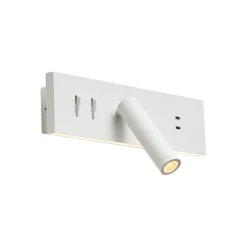 Wandlamp wit verstelbaar met USB-C incl. LED - Modric