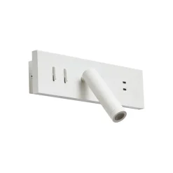 Wandlamp wit verstelbaar met USB-C incl. LED - Modric