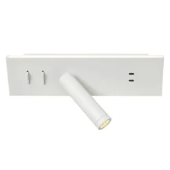 Wandlamp wit verstelbaar met USB-C incl. LED - Modric