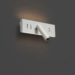 Wandlamp wit verstelbaar met USB-C incl. LED - Modric