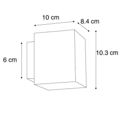 Wandlamp wit vierkant - Sola