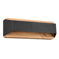 Wandlamp zwart 35 cm incl. LED 3-staps dimbaar - Tyko