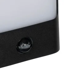 Wandlamp zwart incl. LED IP44 met bewegingssensor - Khuvan