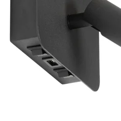 Wandlamp zwart incl. LED met USB en leeslamp met schakelaar - Robin