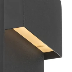 Wandlamp zwart incl. LED met USB en leeslamp met schakelaar - Robin