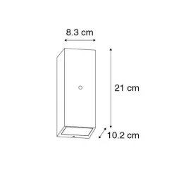 Wandlamp zwart 2-lichts IP44 met bewegingssensor - Baleno
