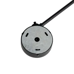 Wandlamp zwart met kap wit 30 cm verstelbaar - Blitz