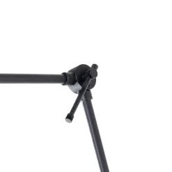 Wandlamp zwart met velours kap taupe 35 cm verstelbaar - Blitz