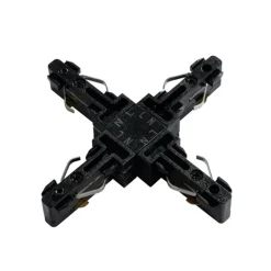 X-Koppelstuk rail zwart 1-fase - Slimline