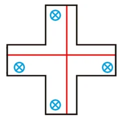X-Koppelstuk voor 3-fase rail zwart - 3-Phase