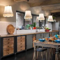 Zijden lampenkap creme 45/30/44 - Granny