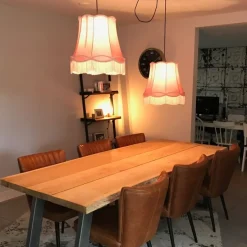 Zijden lampenkap roze 45/30/44 - Granny