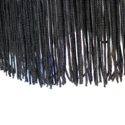 Zijden lampenkap zwart met grijs 45 cm - Granny