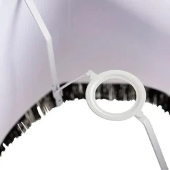 Zijden lampenkap zwart met grijs 45 cm - Granny